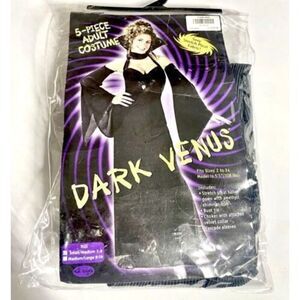 Dark Venus Black Sexy Vampire Halloween Costume Women Size M 8-10